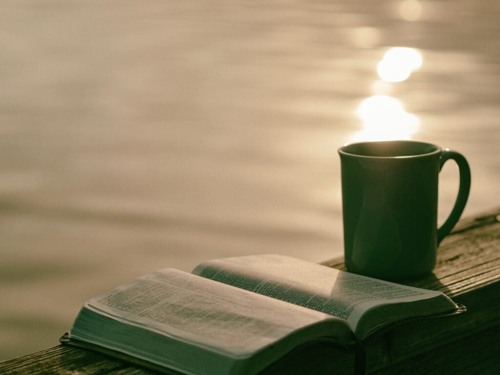 Bible and a mug